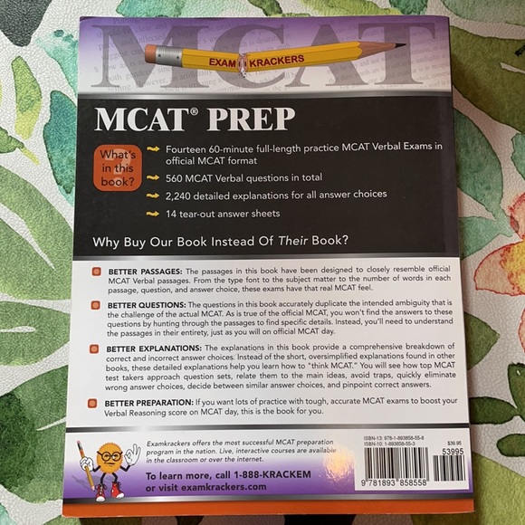 ExamKrackers MCAT Prep Books:CARS/Physics/Bio/Chem - Picture 2 of 10